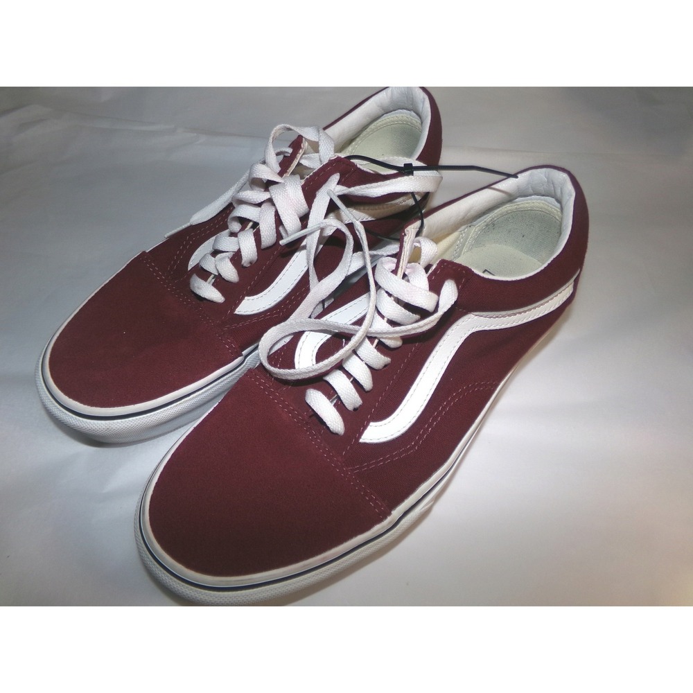 Vans Old Skool Burgundy‎ Maroon Suede Canvas Low Top Sneakers Womens 9.0